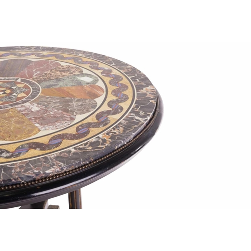 331 - A Victorian gilt metal mounted circular specimen marble centre table, late 19th century, the top ins... 