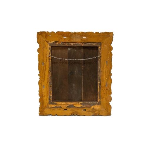 336 - A Venetian carved wood and gilt gesso rectangular wall mirror, late 19th, early 20th century, the si... 