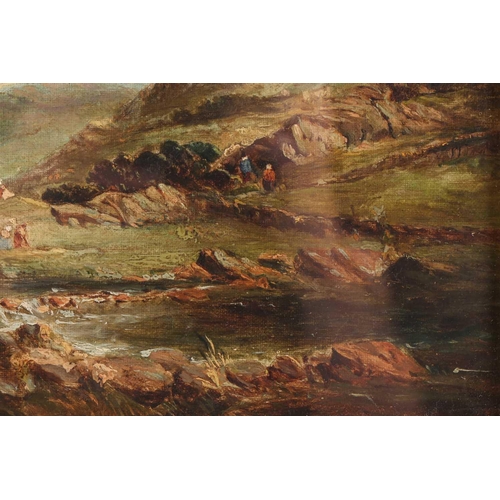 34 - Attributed to Alfred Vickers (1786-1868), Cattle in a Highland landscape, unsigned, oil on canvas, l... 