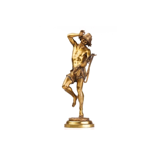 342 - Albert Ernest Carrier-Belleuse (1824 - 1887), a pair of gilt bronze figures of Neapolitan musicians,... 