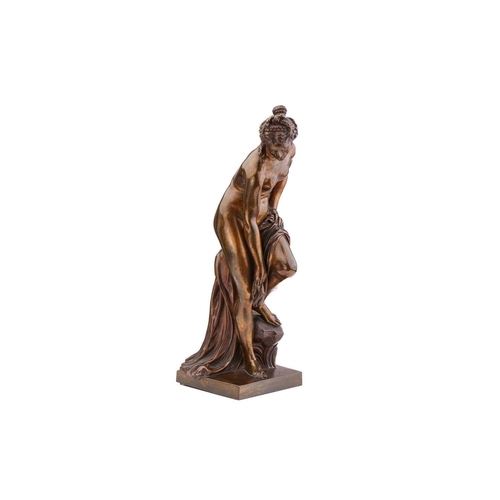 345 - After Christophe Allegrain (French 1710-1795) a patinated bronze figure of 