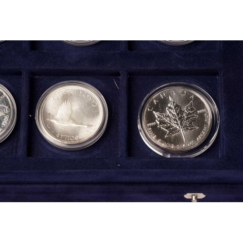 370 - The Official Coins of Australia and The Official Coins of the Royal Canadia Mint a group of twenty f... 