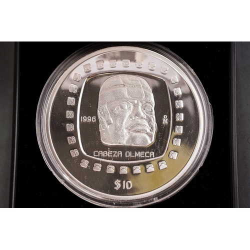 379 - Canadian, American and Mexican silver and silver proof coins, the Canadian coins comprising the 2015... 