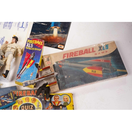 420 - A collection of 1960s and later toys, largely relating to Fireball XL5, some in original boxes, to i... 