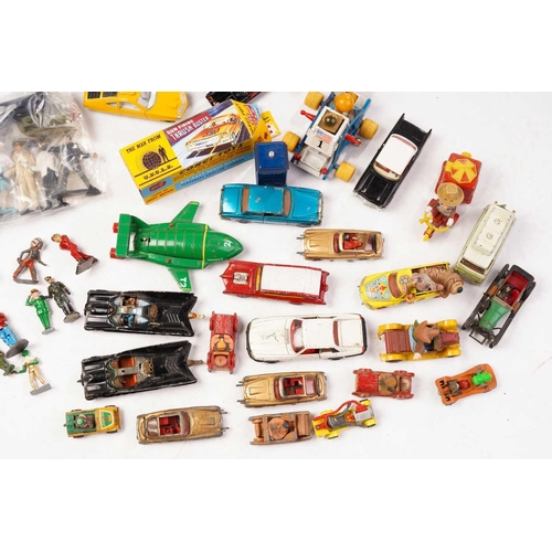 426 - A large collection of late 20th century loose toys, to include 1960s 'James Bond' character figures,... 