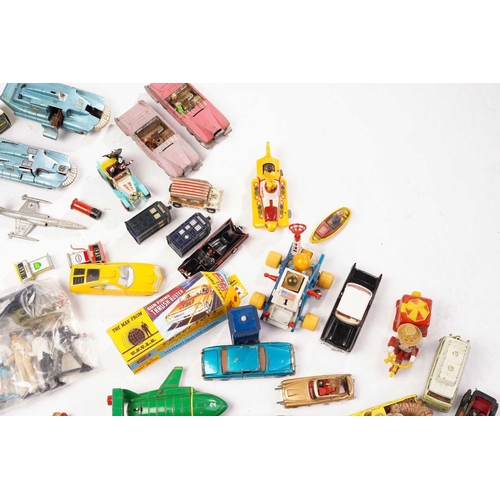 426 - A large collection of late 20th century loose toys, to include 1960s 'James Bond' character figures,... 