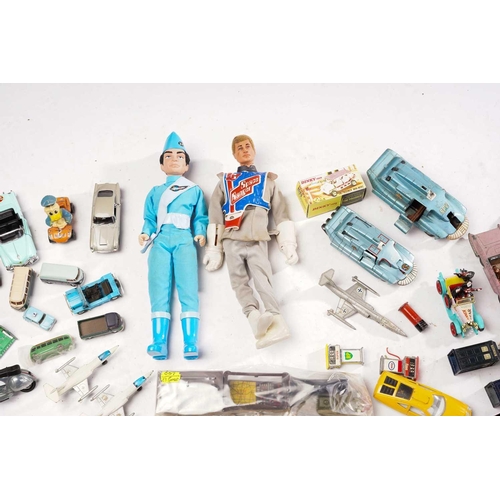 426 - A large collection of late 20th century loose toys, to include 1960s 'James Bond' character figures,... 