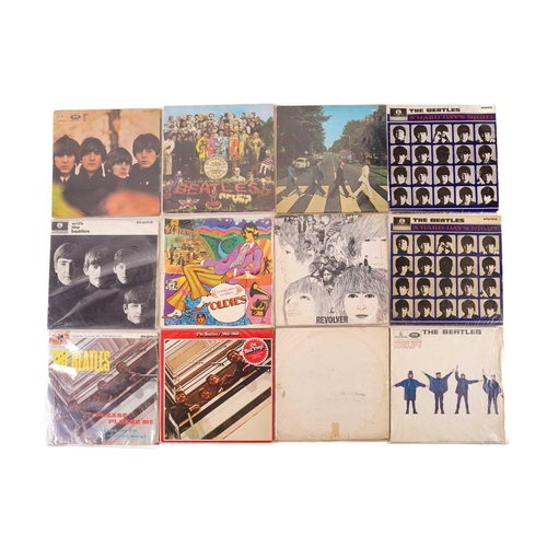 484 - The Beatles: twelve vinyl LPs, comprising 'Please Please Me' (Mono, Parlophone PMC1202), 'The Beatle... 