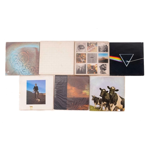 486 - Pink Floyd: seven vinyl albums, comprising 'Meddle' (SHVL795, Harvest 1971, A4-B3), 'Wish You Were H... 