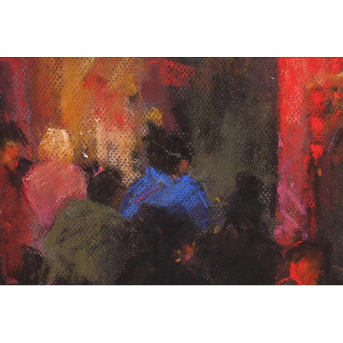 5 - † Debra Manifold (1961 - 2002), A theatre lobby, pastel on paper, signed, framed and mounted, 46 x 5... 