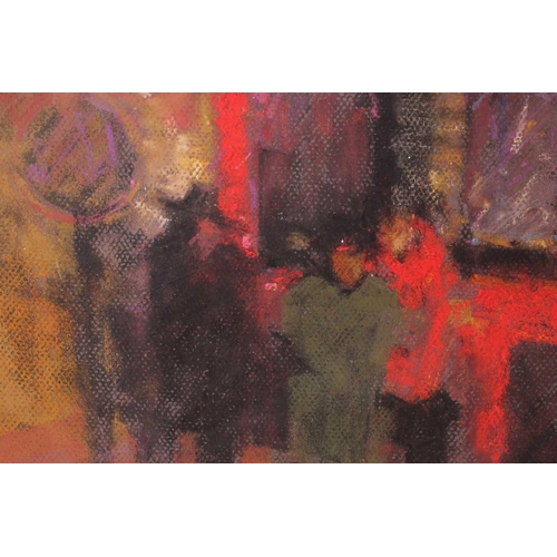 5 - † Debra Manifold (1961 - 2002), A theatre lobby, pastel on paper, signed, framed and mounted, 46 x 5... 