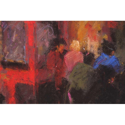 5 - † Debra Manifold (1961 - 2002), A theatre lobby, pastel on paper, signed, framed and mounted, 46 x 5... 