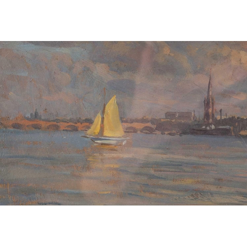 72 - † Paul Surrat (1882 - 1969), Bordeaux, signed and indistinctly dated 192*, oil on board, 23 cm x 31.... 