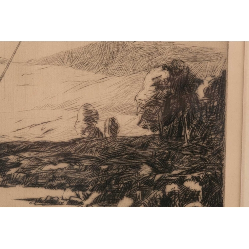 87 - † Norman Wilkinson (1878-1971), 'Single Handed', signed in pencil, title label on the reverse, drypo... 