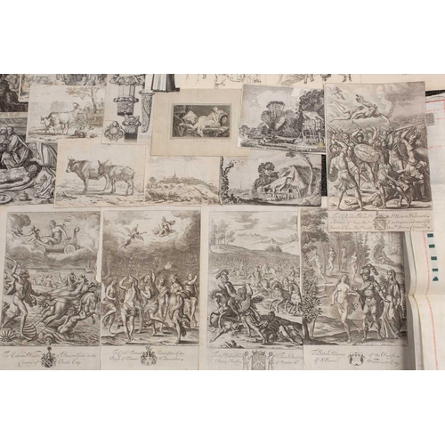 90 - A large collection of loose engravings, 17th century - 20th century, to include, Scenes from Virgil'... 