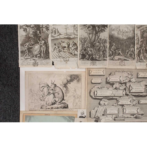 90 - A large collection of loose engravings, 17th century - 20th century, to include, Scenes from Virgil'... 