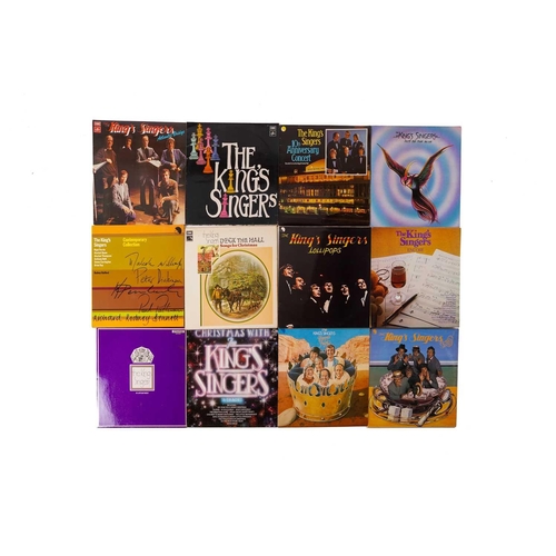 319 - The King's Singers, 17 vinyl LPs, including titles Out of The Blue (x2), Keep on Changing, Sing Flan... 