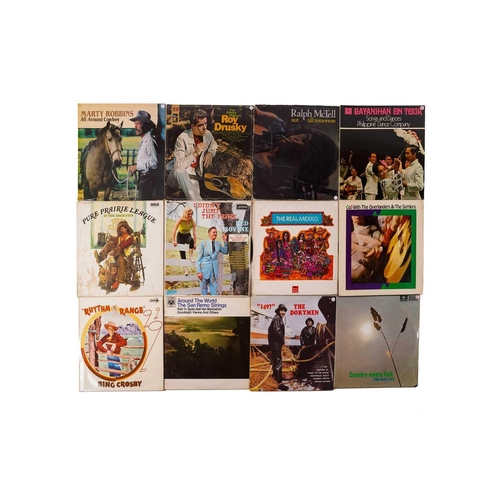 332 - 37 World Folk vinyl records, including Soeur Sourire - The Singing Nun, Billy Strange with the Trans... 