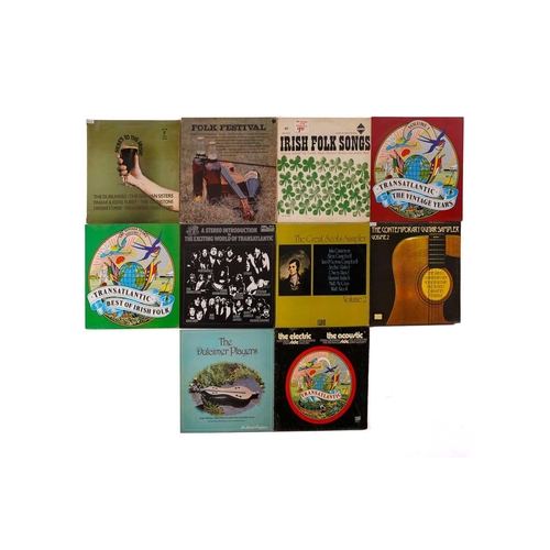 334 - 34 Folk vinyl records, including The Electric Side and The Acoustic Sides, The Dulcimer Players, The... 