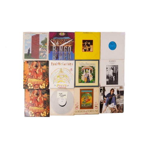 340 - The Beatles: 14 vinyl records including The Radha Krsna Temple (x3); Wonderwall Music by George Harr... 