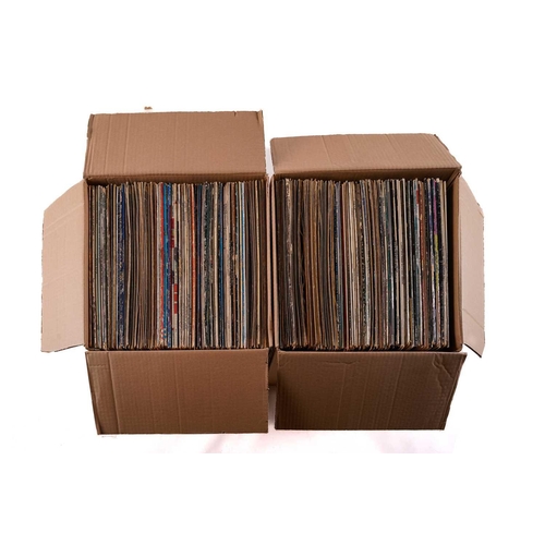 384 - A large collection of empty vinyl cover sleeves including Led Zeppeling - Prescence, David Bowie Let... 