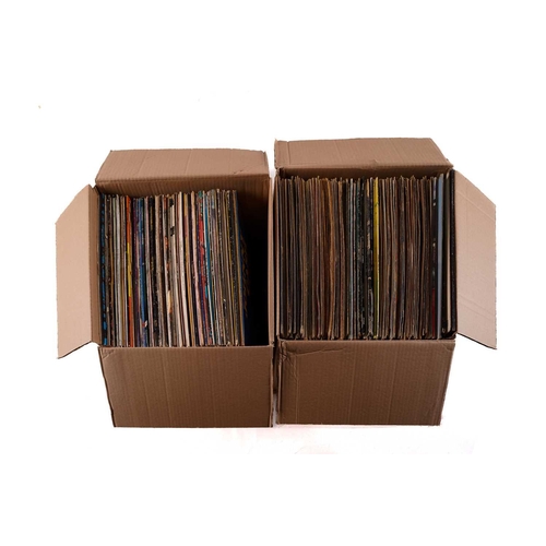 386 - A large collection of empty vinyl LP sleeves including Deep Purple- In Rock, David Bowie- Space Oddi... 