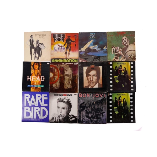 389 - A large collection of empty vinyl LP sleeves including Queen- News of the World, David Bowie- Change... 