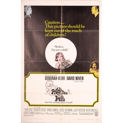 415 - Seven original quad film posters, comprising 'Prudence and the Pill 1968' (69 cm x 104 cm), 'Groupie... 