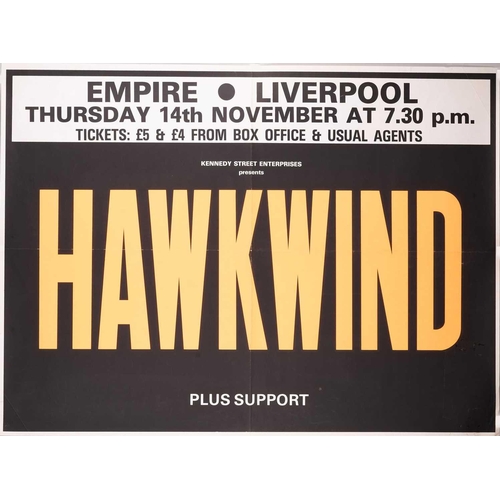 266 - Hawkwind: six original quad concert posters comprising two 