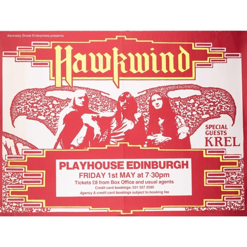 266 - Hawkwind: six original quad concert posters comprising two 