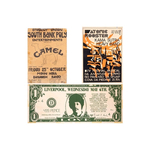 270 - Three original concert posters comprising a signed poster for 