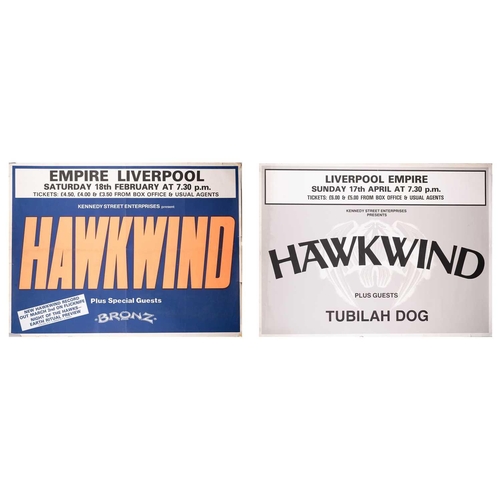 276 - Hawkwind: fourteen original quad posters comprising six 