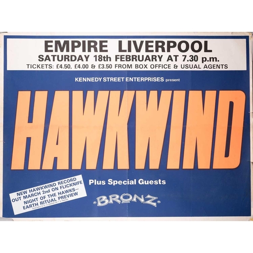 276 - Hawkwind: fourteen original quad posters comprising six 