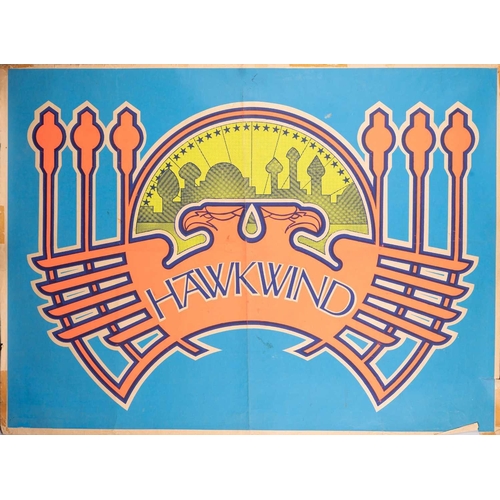 278 - Hawkwind: ten original posters comprising two quad illustration posters (each 102cm x 76cm), four 