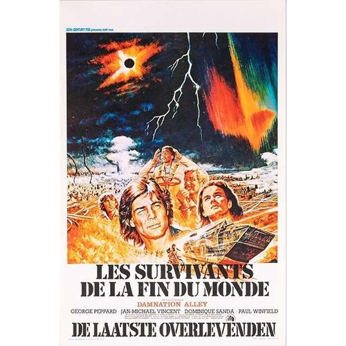 280 - Four Belgian film posters / lobby cards, comprising two 'Les Survivants Le Fin Du Monde' (Damnation ... 