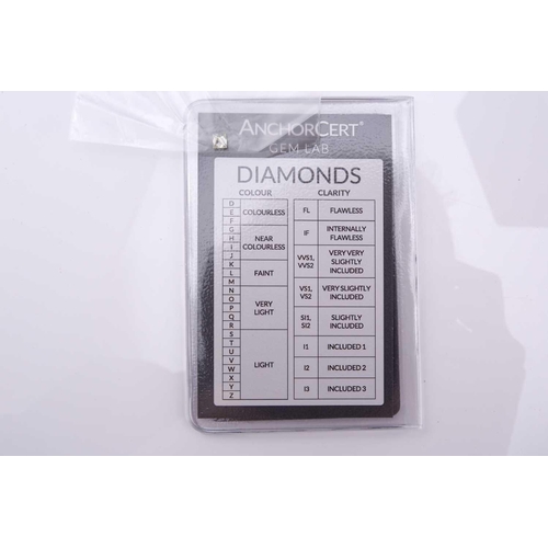 166 - Six loose diamonds with Anchor Cert certificates, comprising 0.34 carat round brilliant cut diamond,... 