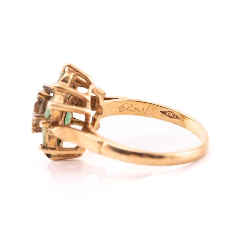 171 - A collection of five 9ct gold rings, three 18ct gold rings, a necklace with an integral heart and a ... 