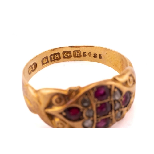 184 - A collection of four gem-set rings, together with a pair of late 19th-century foil-backed drop earri... 