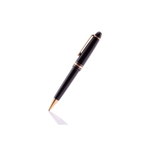 272 - Montblanc Meisterstück Classic Le Grand rollerball pen, with steel cap and black resin barrel, gold-... 