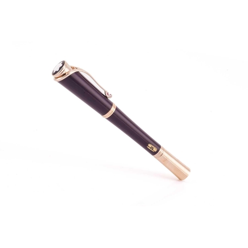 273 - Montblanc Princess Grace of Monaco fountain pen, handmade gold nib with heart engraving marked 750, ... 