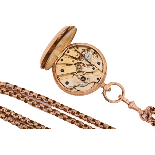 277 - A James Grant of Leeds open-face pocket fob watch, featuring a key-wound movement in a yellow metal ... 