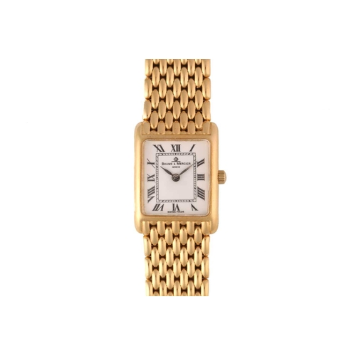 284 - A Baume & Mercier lady's wristwatch, featuring a swiss made quartz movement in a yellow metal case m... 