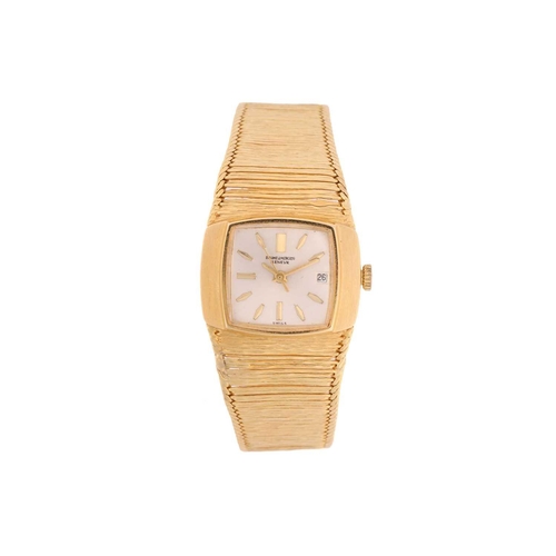 294 - An 18ct gold Baume & Mercier lady's wristwatch, featuring a swiss made hand-wound movement in a yell... 