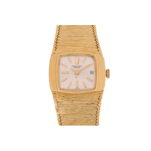 294 - An 18ct gold Baume & Mercier lady's wristwatch, featuring a swiss made hand-wound movement in a yell... 