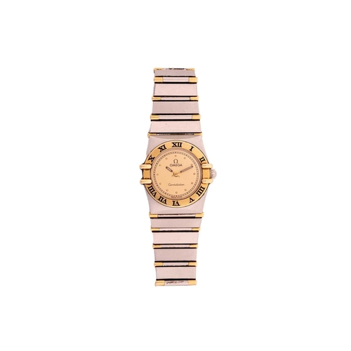 296 - An Omega Constellation lady's wristwatch, featuring a Swiss-made quartz movement in a steel case, me... 