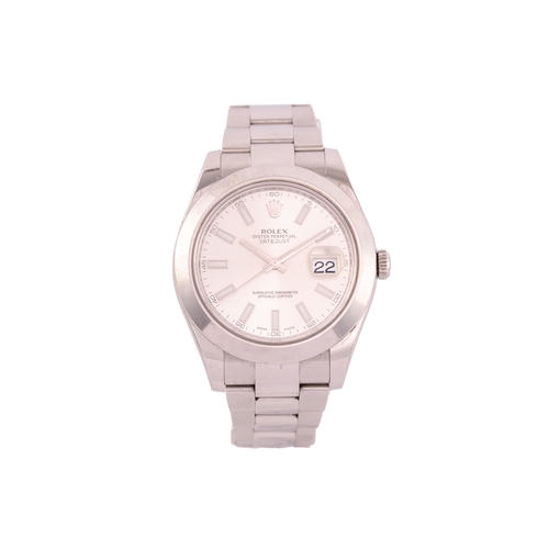 282 - A Rolex Oyster Perpetual DateJust II ref. 116300 stainless steel automatic wristwatch the silver dia... 