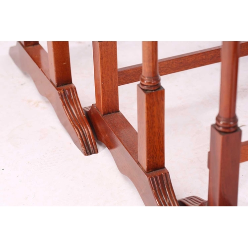 111 - A George III style mahogany quartteto of intersliding tables, 20th century each table with a moulded... 