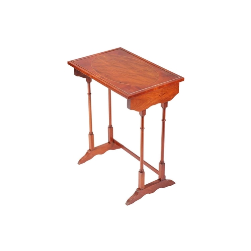 111 - A George III style mahogany quartteto of intersliding tables, 20th century each table with a moulded... 