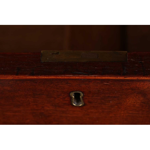 118 - A George III plum mahogany chest on chest, the cavetto cornice over two short and three long graduat... 