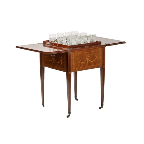 136 - An Edwardian Maple & Co of Tottenham Court Rd, Neo-Classical marquetry inlaid mahogany drinks table,... 